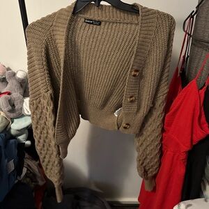 Cropped Tan Sweater